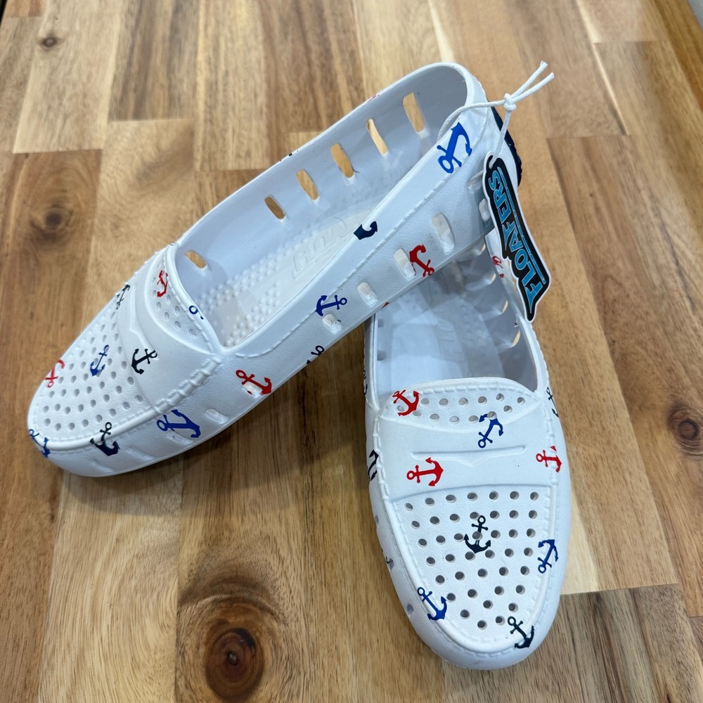 Floafers Women’s White Anchor/Multi size 6